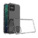 For iPhone 12 Pro Max Straight Edge Dual Bone-bits Shockproof TPU Clear Case