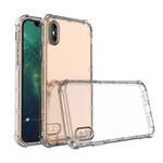 For iPhone X / XS Straight Edge Dual Bone-bits Shockproof TPU Clear Case