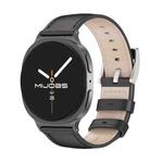 For Samsung Galaxy Watch8 / Watch8 Classic MIJOBS Genuine Leather Cowhide Watch Band(Black)
