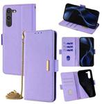 For Fujitsu Arrows Alpha F-51F Crossbody Chain Leather Phone Case(Purple)