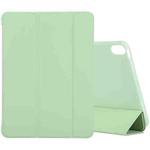 For iPad Air 2022 / 2020 10.9 Silicone 3-Folding Full Coverage Leather Case(Mint Green)