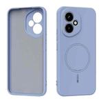 For Honor 400 Global 156.5mm ABEEL Skin-friendly Feel Magsafe Liquid Silicone Phone Case(Sky Blue)