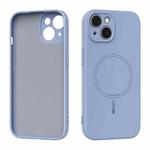 For iPhone 13 ABEEL Skin-friendly Feel Magsafe Liquid Silicone Phone Case(Sky Blue)