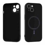 For iPhone 14 ABEEL Skin-friendly Feel Magsafe Liquid Silicone Phone Case(Black)