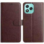 For Honor 400 Lite Global Lambskin 8-card Slot Leather Phone Case(Brown)