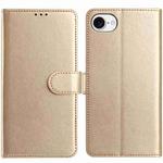 For iPhone 16e Lambskin 8-card Slot Leather Phone Case(Gold)