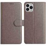 For iPhone 14 Pro Max Lambskin 8-card Slot Leather Phone Case(Grey)