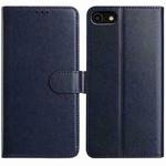 For iPhone SE 2022 / SE 2020 / 8 Lambskin 8-card Slot Leather Phone Case(Dark Blue)