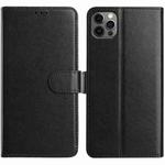 For iPhone 12 Pro Max Lambskin 8-card Slot Leather Phone Case(Black)