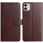 For iPhone 11 Lambskin 8-card Slot Leather Phone Case(Brown)
