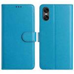 For Sony Xperia 10 VI Lambskin 8-card Slot Leather Phone Case(Light Blue)