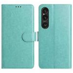 For Sony Xperia 1 VI Lambskin 8-card Slot Leather Phone Case(Green)