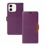 For iPhone 11 Magnetic Buckle Card Slot Leather Phone Case(Purple)