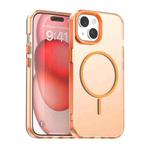 For iPhone 15 Plus Candy Fine Circle Magsafe PC Hybrid TPU Phone Case(Orange)