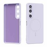 For Sony Xperia 1 VI ABEEL Skin-friendly Feel Magsafe Liquid Silicone Phone Case(Lilac Purple)
