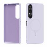 For Sony Xperia 1 VII ABEEL Skin-friendly Feel Magsafe Liquid Silicone Phone Case(Lilac Purple)
