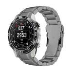 For Garmin 22mm Curved Safety Buckle Titanium Alloy Quick Release Watch Band(Grey)