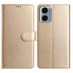 For Motorola Moto E15 Lambskin 8-card Slot Leather Phone Case(Gold)