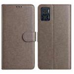 For Motorola Moto E22 Lambskin 8-card Slot Leather Phone Case(Grey)