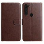 For Motorola Edge 2024 Lambskin 8-card Slot Leather Phone Case(Brown)