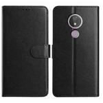 For Motorola Moto G7 Power Lambskin 8-card Slot Leather Phone Case(Black)
