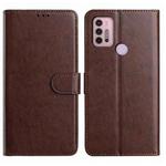 For Motorola Moto G10 / G30 / G20 Lambskin 8-card Slot Leather Phone Case(Brown)