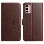 For Motorola Moto G42 Lambskin 8-card Slot Leather Phone Case(Brown)
