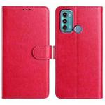 For Motorola Moto G60 4G / G40 Fusion Lambskin 8-card Slot Leather Phone Case(Rose Red)