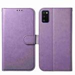 For Samsung Galaxy A41 Lambskin 8-card Slot Leather Phone Case(Purple)