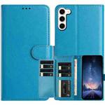 For Samsung Galaxy S23 FE 5G Lambskin 8-card Slot Leather Phone Case(Light Blue)