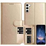 For Samsung Galaxy S23+ 5G Lambskin 8-card Slot Leather Phone Case(Gold)