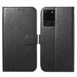 For Samsung Galaxy S20 Ultra 5G Lambskin 8-card Slot Leather Phone Case(Black)