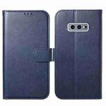 For Samsung Galaxy S10e Lambskin 8-card Slot Leather Phone Case(Dark Blue)