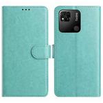 For Redmi 10A Lambskin 8-card Slot Leather Phone Case(Green)