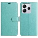 For Redmi Note 14 4G 164.84mm Lambskin 8-card Slot Leather Phone Case(Green)