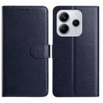 For Redmi Note 14 5G Lambskin 8-card Slot Leather Phone Case(Dark Blue)