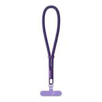 XDCASE 7mm Polyester Rope with Gasket Adjustable Mobile Phone Wrist Lanyard(Dark Purple)