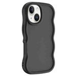 For iPhone 15 Plus / 14 Plus Big Wave Skin Feel Phone Case(Black)