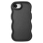 For iPhone 16e Big Wave Skin Feel Phone Case(Black)