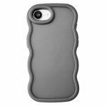 For iPhone 16e Big Wave Skin Feel Phone Case(Grey)