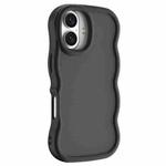 For iPhone 17 Big Wave Skin Feel Phone Case(Black)