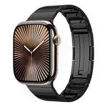 For Apple Watch 42mm / 41mm / 40mm / 38mm Single Bead Quick Release Stainless Steel Watch Band(Black)
