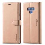 For Samsung Galaxy Note 9 Forwenw F1 Series Matte Strong Magnetism Horizontal Flip Leather Case with Holder & Card Slots & Wallet & Photo Frame(Rose Gold)