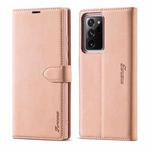 For Samsung Galaxy Note20 Forwenw F1 Series Matte Strong Magnetism Horizontal Flip Leather Case with Holder & Card Slots & Wallet & Photo Frame(Rose Gold)