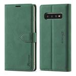 For Samsung Galaxy S10 Forwenw F1 Series Matte Strong Magnetism Horizontal Flip Leather Case with Holder & Card Slots & Wallet & Photo Frame(Green)
