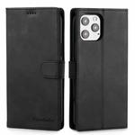 Diaobaolee Pure Fresh Texture Horizontal Flip Leather Case for iPhone 12 / 12 Pro, with Holder & Card Slots & Wallet & Photo Frame(Black)