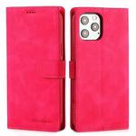 Diaobaolee Pure Fresh Texture Horizontal Flip Leather Case for iPhone 12 Pro Max, with Holder & Card Slots & Wallet & Photo Frame(Red)