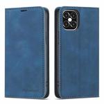 For iPhone 12 mini Forwenw Dream Series Magnetic Oil Edge Horizontal Flip Leather Case with Holder & Card Slot & Photo Frame & Wallet (Blue)