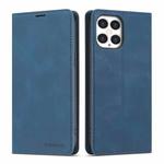 For iPhone 12 / 12 Pro Forwenw Dream Series Magnetic Oil Edge Horizontal Flip Leather Case with Holder & Card Slot & Photo Frame & Wallet(Blue)