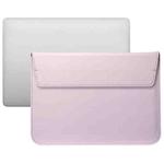 PU Leather Ultra-thin Envelope Bag Laptop Bag for MacBook Air / Pro 15 inch, with Stand Function(Pink)
